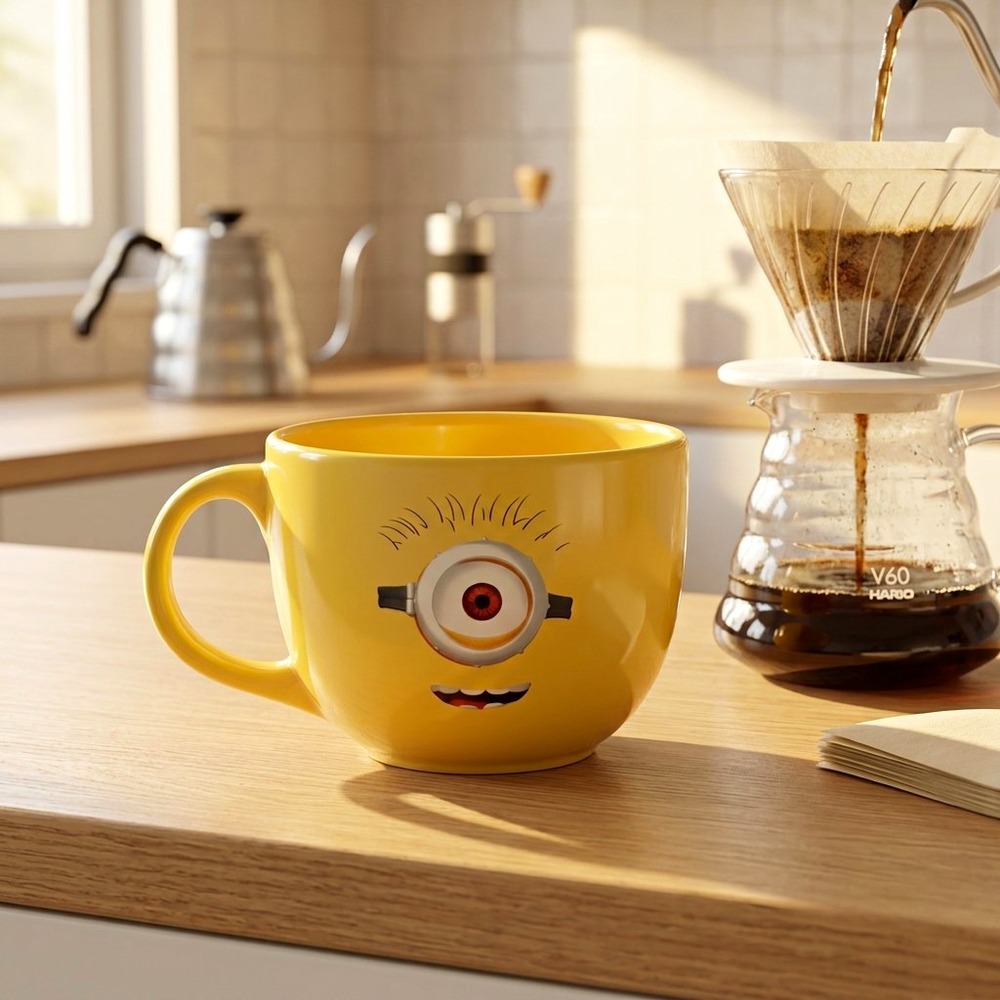 Silver Buffalo Minions Kevin Yellow Ceramic Coffee Mug Microwave Dishwasher Safe